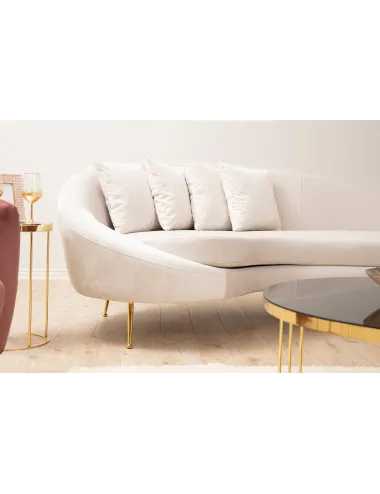 Canapea Tapitata cu 3 Locuri Eses Left - Beige - 2