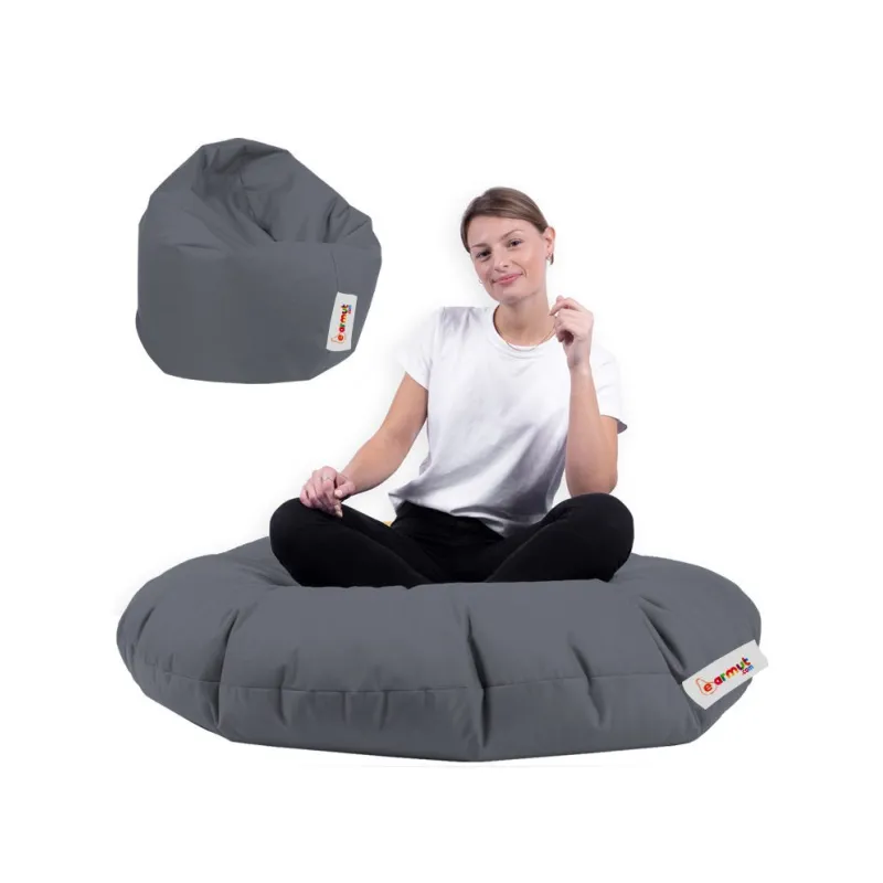Fotoliu Puf Bean Bag Iyzi 100 Cushion Pouf - Fume  - 1