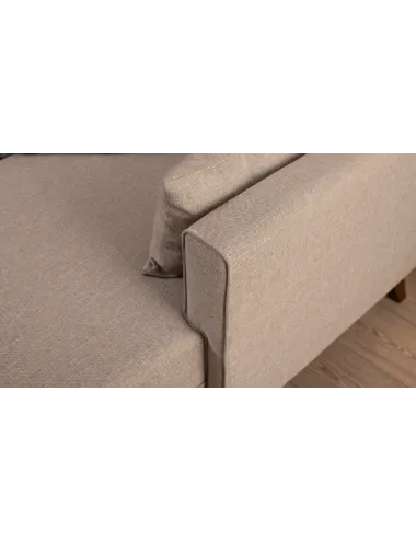 Canapea Tip Coltar Tapitat cu Taburet Bella Corner Sofa Right 2 - Cream  - 4