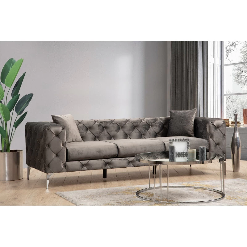 Canapea Tapitata cu 3 Locuri Como 3 Seater - Anthracite 237 X 70 X 90  - 1