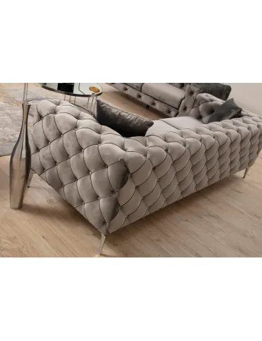 Canapea Tapitata cu 3 Locuri Como 3 Seater - Anthracite 237 X 70 X 90  - 4