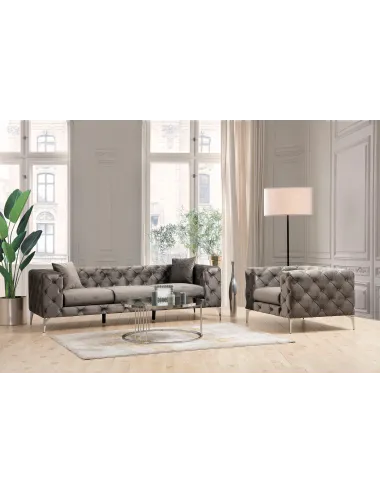 Canapea Tapitata cu 3 Locuri Como 3 Seater - Anthracite 237 X 70 X 90  - 5