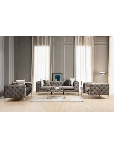 Canapea Tapitata cu 3 Locuri Como 3 Seater - Anthracite 237 X 70 X 90  - 6