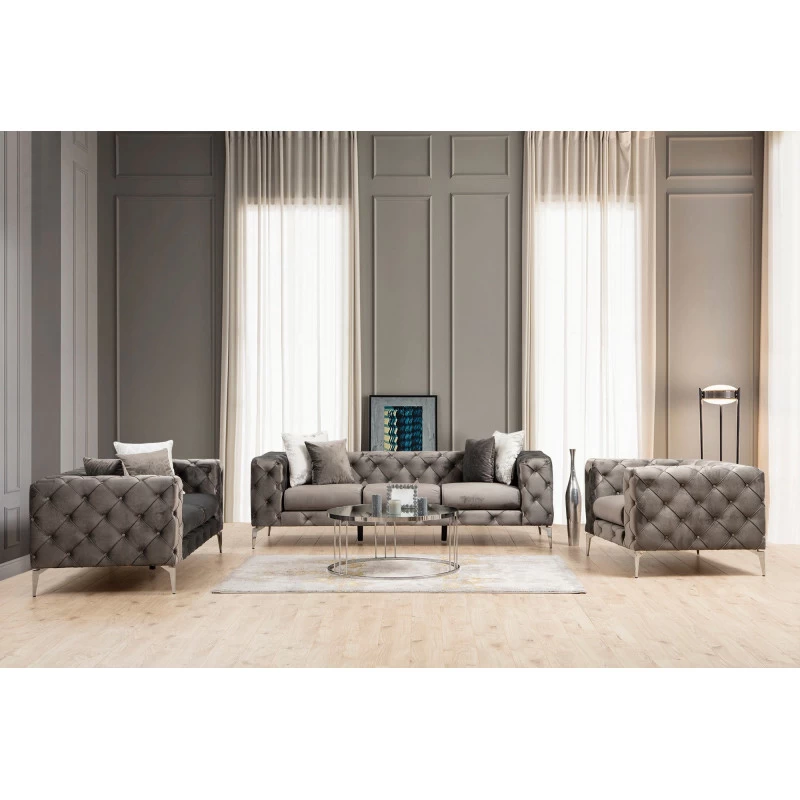 Canapea Tapitata cu 3 Locuri Como 3 Seater - Anthracite 237 X 70 X 90  - 6