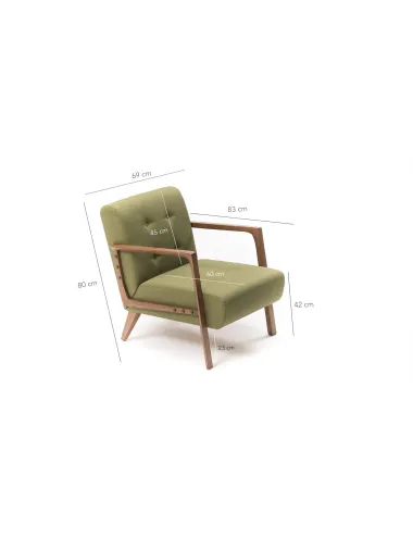 Fotoliu Kemer - Green 69 X 80 X 83  - 6