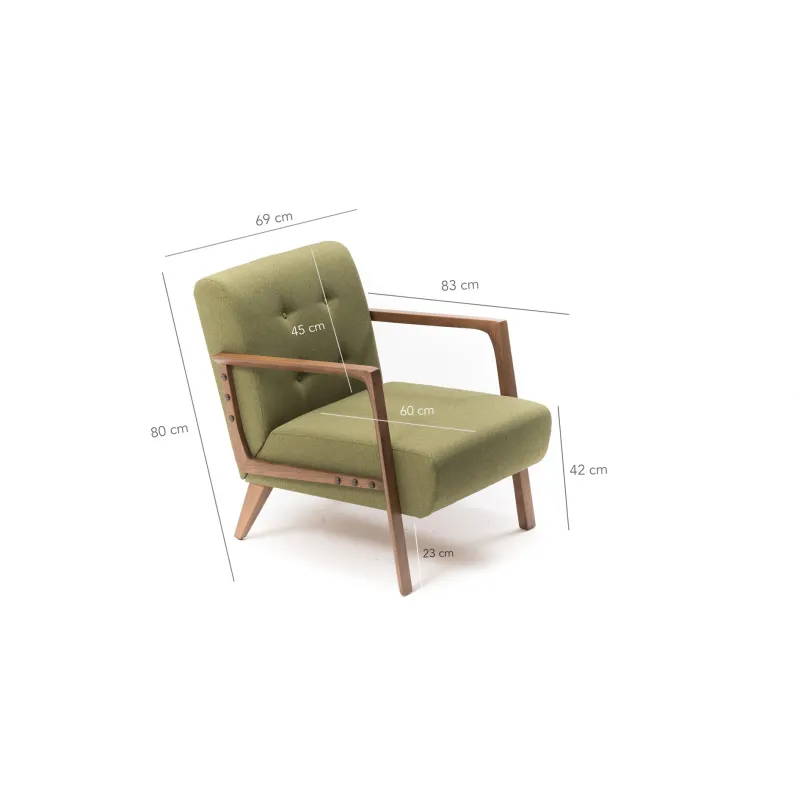 Fotoliu Kemer - Green 69 X 80 X 83  - 6