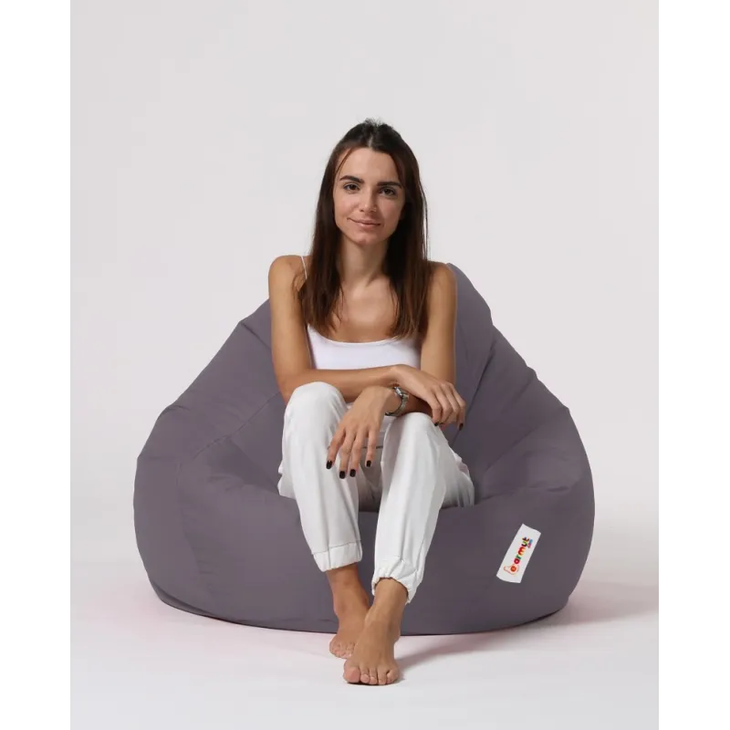 Fotoliu Puf Bean Bag Premium XXL - Dark Grey  - 5