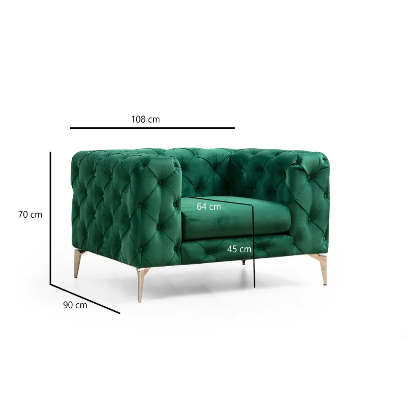 Fotoliu TV Modern Como - Green  - 4