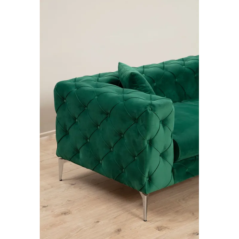 Canapea Tapitata cu 3 Locuri Como - Green  - 5