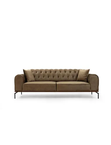 Canapea Tapitata Siesta With Capitone 3 Seater - Brownish Green 230 X 89 X 92  - 6