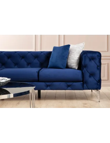 Canapea Tapitata cu 3 Locuri Como - Navy Blue  - 3