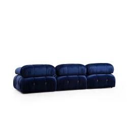 Canapea Tapitata Tip Coltar Bubble Velvet Blue L1-O1-1R-PUF 288 X 190 X 95  - 2