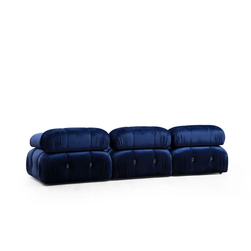 Canapea Tapitata Tip Coltar Bubble Velvet Blue L1-O1-1R-PUF 288 X 190 X 95  - 2