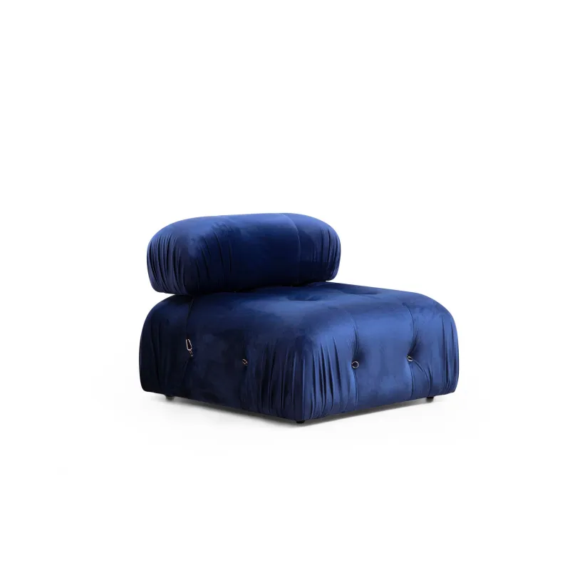 Canapea Tapitata Tip Coltar Bubble Velvet Blue L1-O1-1R-PUF 288 X 190 X 95  - 3