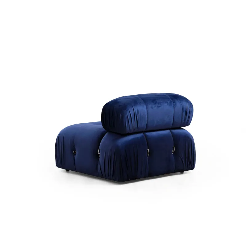 Canapea Tapitata Tip Coltar Bubble Velvet Blue L1-O1-1R-PUF 288 X 190 X 95  - 4
