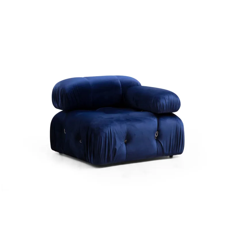 Canapea Tapitata Tip Coltar Bubble Velvet Blue L1-O1-1R-PUF 288 X 190 X 95  - 5