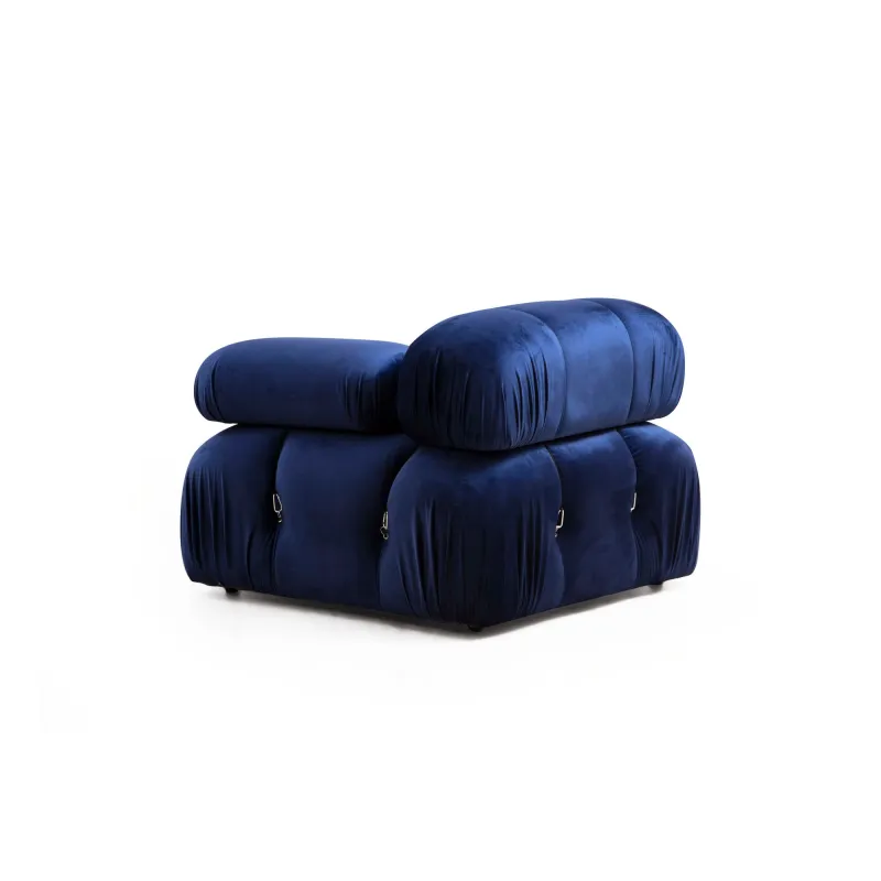 Canapea Tapitata Tip Coltar Bubble Velvet Blue L1-O1-1R-PUF 288 X 190 X 95  - 6
