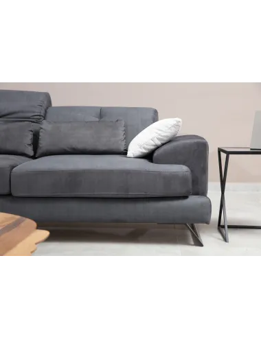 Canapea Tapitata cu 3 Locuri si Spatar Reglabil Frido 3 Seater 225 X 92 X 79 - 2