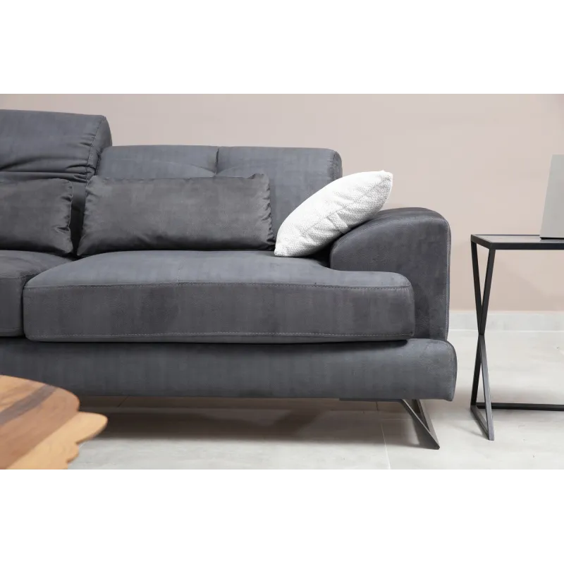 Canapea Tapitata cu 3 Locuri si Spatar Reglabil Frido 3 Seater 225 X 92 X 79  - 2