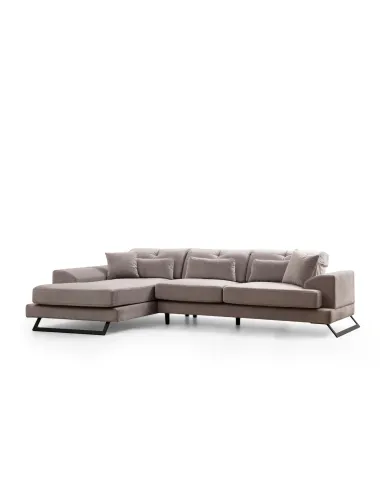 Canapea Tip Coltar Tapitat Frido Left (Chl+3R) - Light Grey  - 6