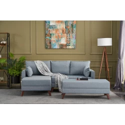 Canapea Tip Coltar Bella Soft Mini Kose Left - Blue - 1