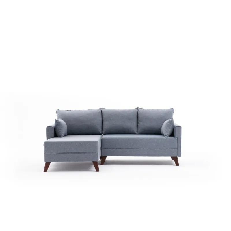 Canapea Tip Coltar Bella Soft Mini Kose Left - Blue  - 6