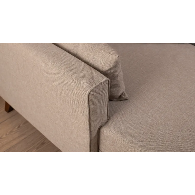 Canapea tip Coltar cu Taburet Bella Corner Sofa Left 2 - Cream  - 4
