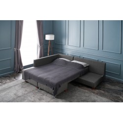 Canapea Tip Coltar Tapitat Extensibil Manama Corner Sofa Bed Left - Anthracite - 5