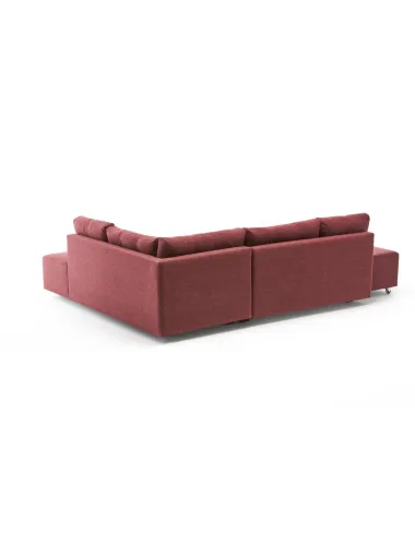 Canapea Tip Coltar Tapitat Extensibil Manama Corner Sofa Bed Right - Claret Red  - 6