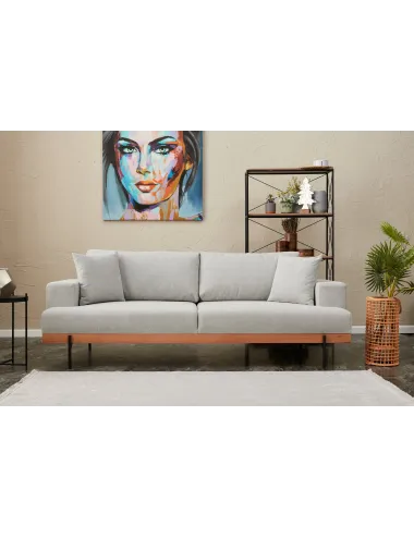 Canapea cu 3 Locuri Liva - Grey 227 X 94 X 76  - 1