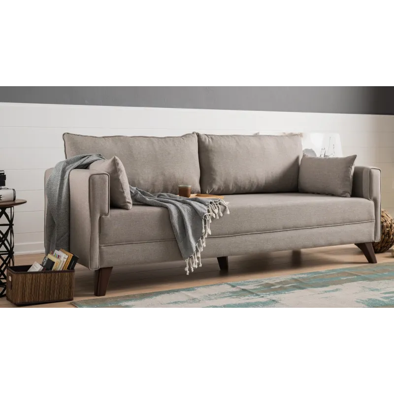 Canapea cu 3 Locuri Bella Sofa For 3 Pr - Cream 208 X 85 X 81  - 3