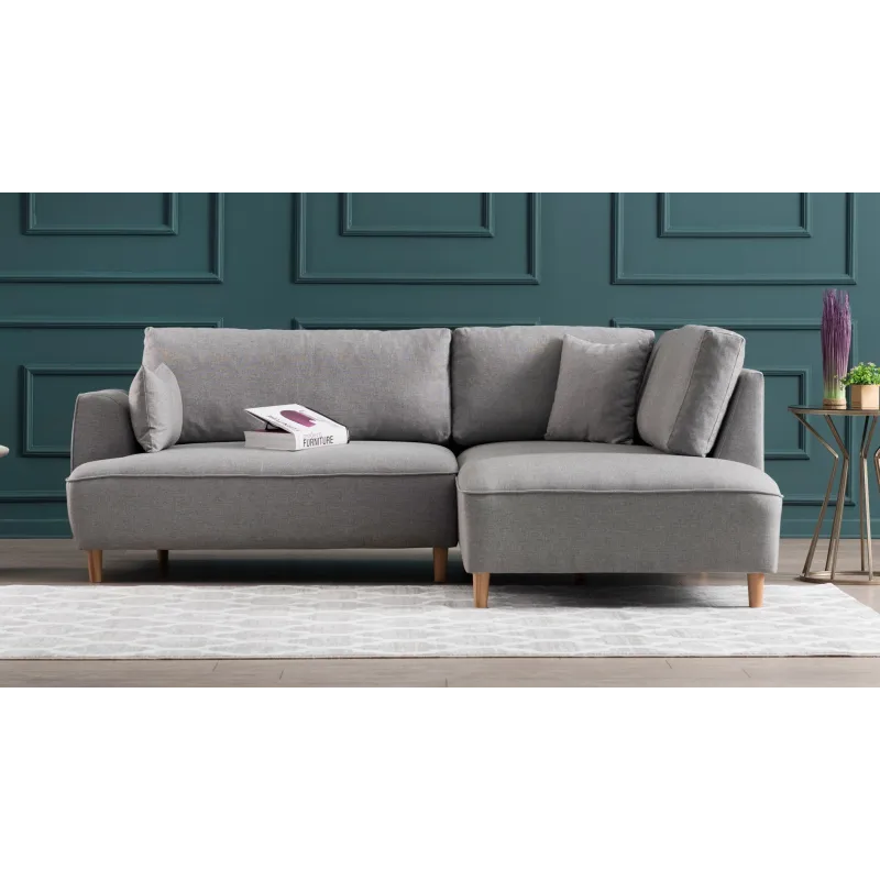 Canapea Tip Coltar Felix Extra Soft Corner Sofa Right - Light Grey  - 2
