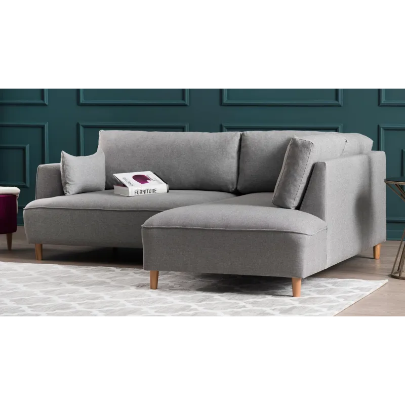 Canapea Tip Coltar Felix Extra Soft Corner Sofa Right - Light Grey  - 3