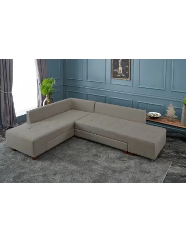 Canapea Tip Coltar Extensibil Manama Corner Sofa Bed Left - Cream - 2