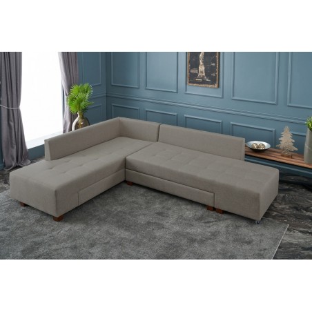 Canapea Tip Coltar Extensibil Manama Corner Sofa Bed Left - Cream - 1