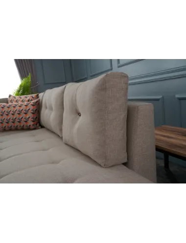 Canapea Tip Coltar Extensibil Manama Corner Sofa Bed Left - Cream  - 4