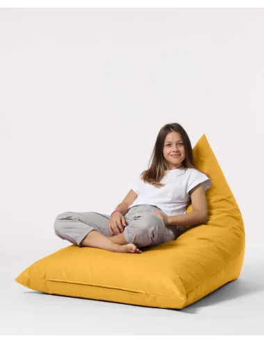 Fotoliu Puf Bean Bag Pyramid Big Bed Pouf - Yellow - 1