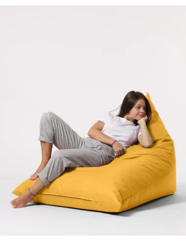 Fotoliu Puf Bean Bag Pyramid Big Bed Pouf - Yellow - 2