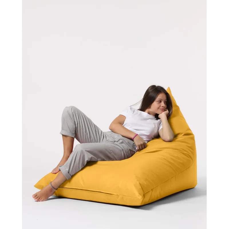 Fotoliu Puf Bean Bag Pyramid Big Bed Pouf - Yellow  - 2