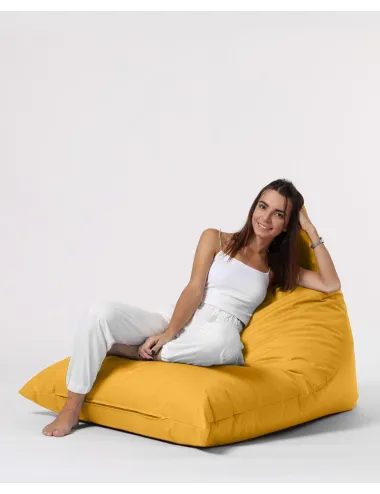 Fotoliu Puf Bean Bag Pyramid Big Bed Pouf - Yellow  - 4