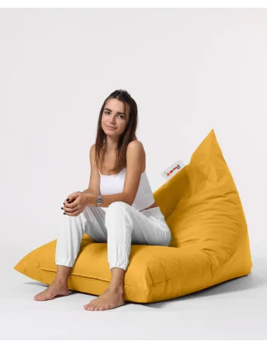 Fotoliu Puf Bean Bag Pyramid Big Bed Pouf - Yellow  - 5