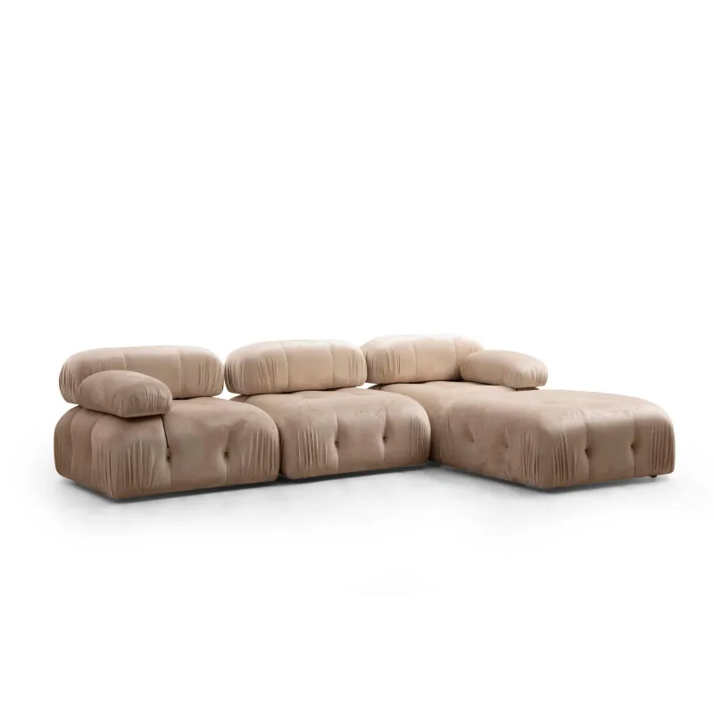 Canapea Tip Coltar Bubble Corner ( L1-O1-1R -Puf) - Cream  - 2