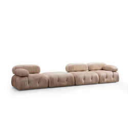 Canapea Tip Coltar Bubble Corner ( L1-O1-1R -Puf) - Cream  - 3