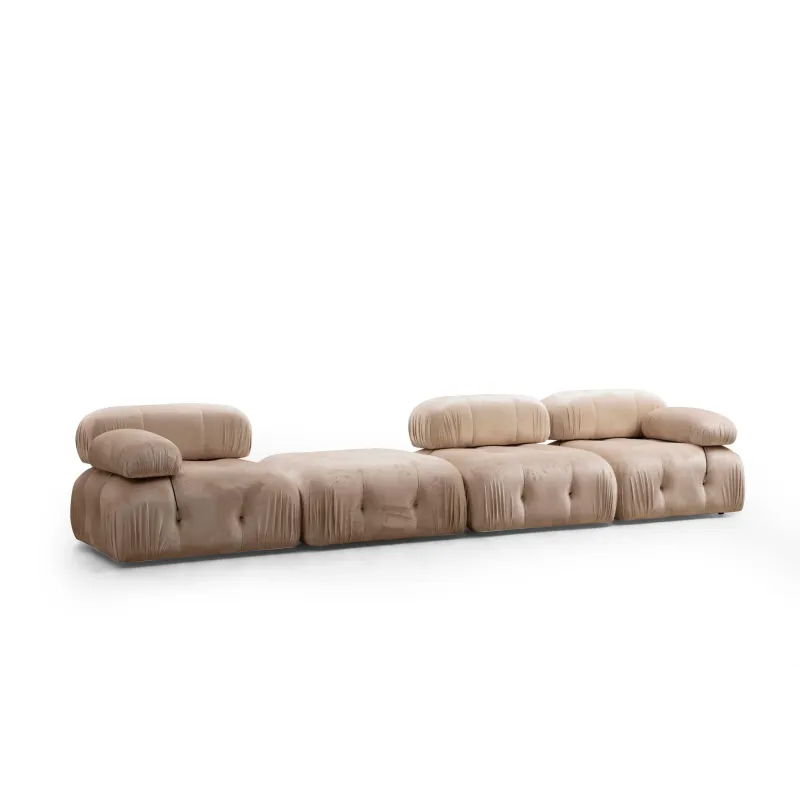 Canapea Tip Coltar Bubble Corner ( L1-O1-1R -Puf) - Cream  - 3