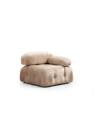 Canapea Tip Coltar Bubble Corner ( L1-O1-1R -Puf) - Cream  - 4
