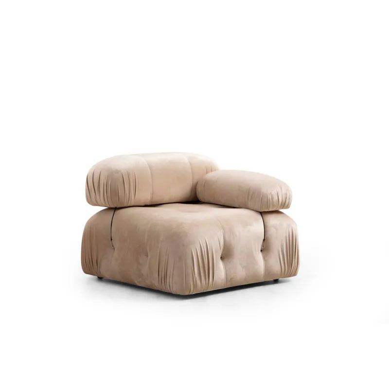 Canapea Tip Coltar Bubble Corner ( L1-O1-1R -Puf) - Cream  - 4