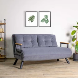 Canapea Extensibila 2 Locuri Sando 2-Seater - Grey - 1