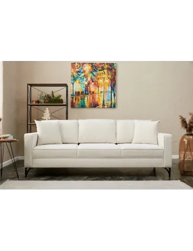 Canapea 3 Locuri Berlin - Cream, Black - 1