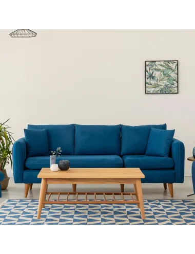 Canapea 3 Locuri Sofia - Dark Blue 215 X 91 X 85 - 1