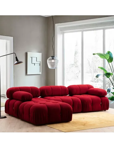 Canapea Tip Coltar Bubble Corner ( L1-O1-1R -Puf) - Red - 2